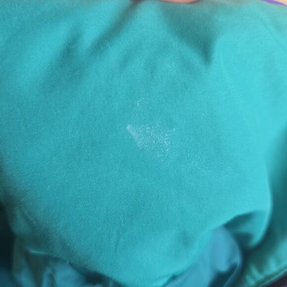 Vintage Columbia Men's M Purple Teal 1/4 Zip Hooded Pullover Windbreaker - Picture 13 of 16